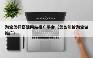 黑龙江淘宝怎样搭建网站推广平台（怎么能给淘宝做推广）